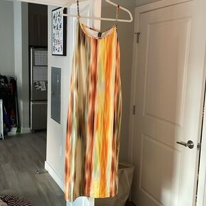 shein multicolor dress. large, maxi worn once